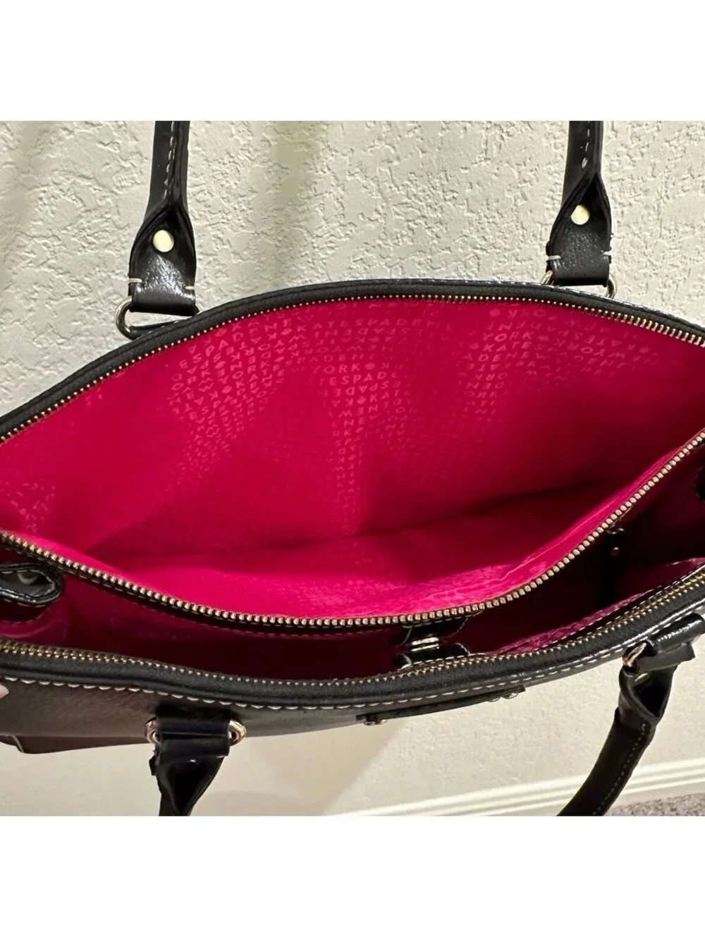 Kate Spade New York Martine Wellesley Wkru1659 Tote Purse - Black Leather Bag